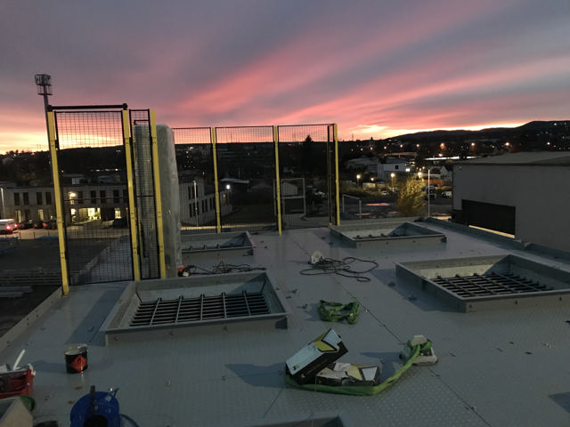 Photo from the roof top of a plant installation